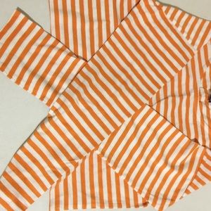 Orange & white crop top